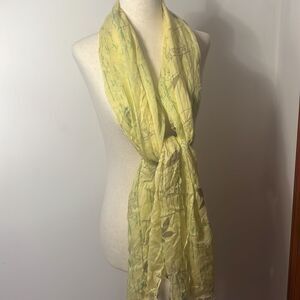 LOOK Yellow Canary in Bird Cage Lightweight Scarf